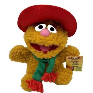 Vintage 1988 McDonalds Jim Henson Muppet Baby Fozzie Bear Plush Animal Toy